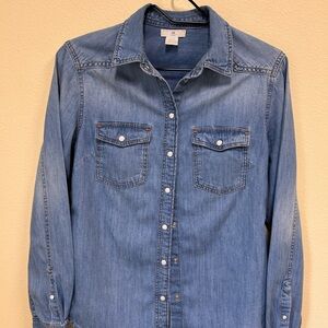 H&M Light Blue Denim Shirt